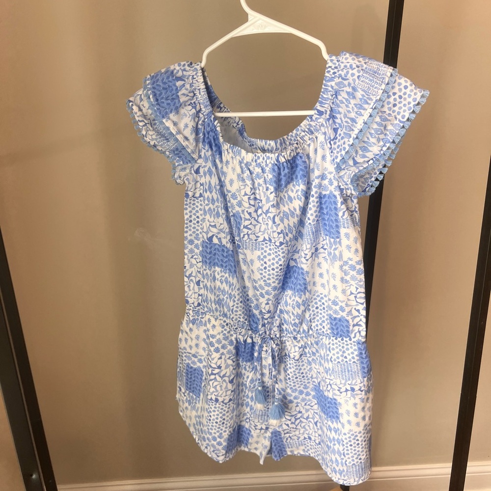 Vineyard Vines Blue and White Patterned romper size XS - Picture 2 of 6